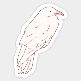 White crow art Sticker